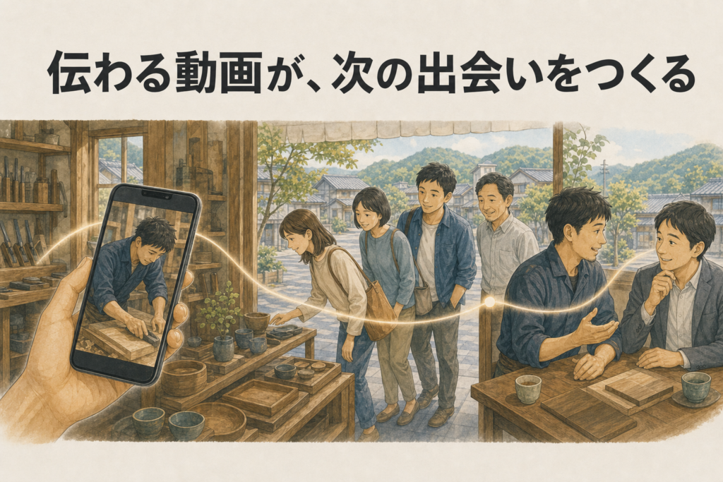 伝わる動画から来店や地域の新しいつながりが生まれる様子