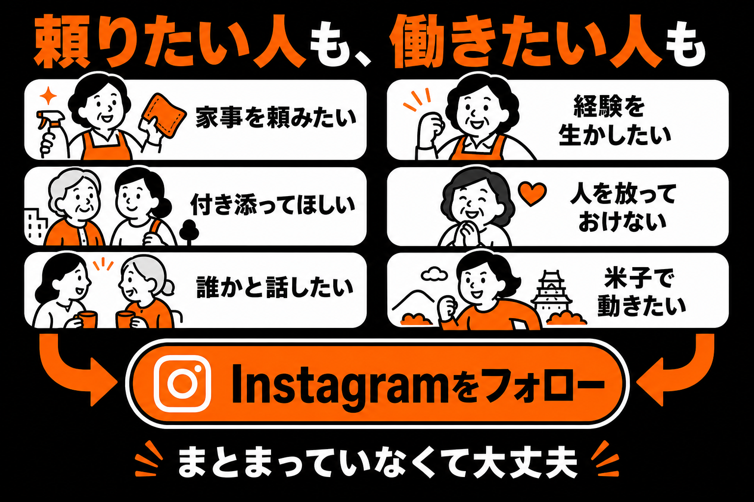 頼りたい人と働きたい人の二つの入口 PC版